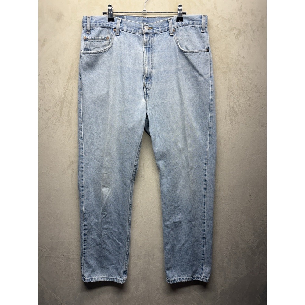 VTG Y2K Levi's 505 Regular Fit Jeans Men's 36x30 Blue Light Wash Denim Faded